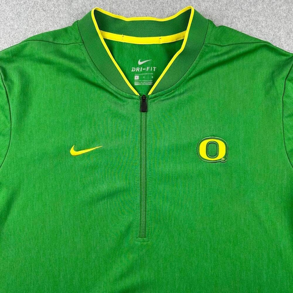 Oregon Ducks Nike Dri Fit 1/4 Zip Men's Large Stitched Logo Campus Pullover NCAA